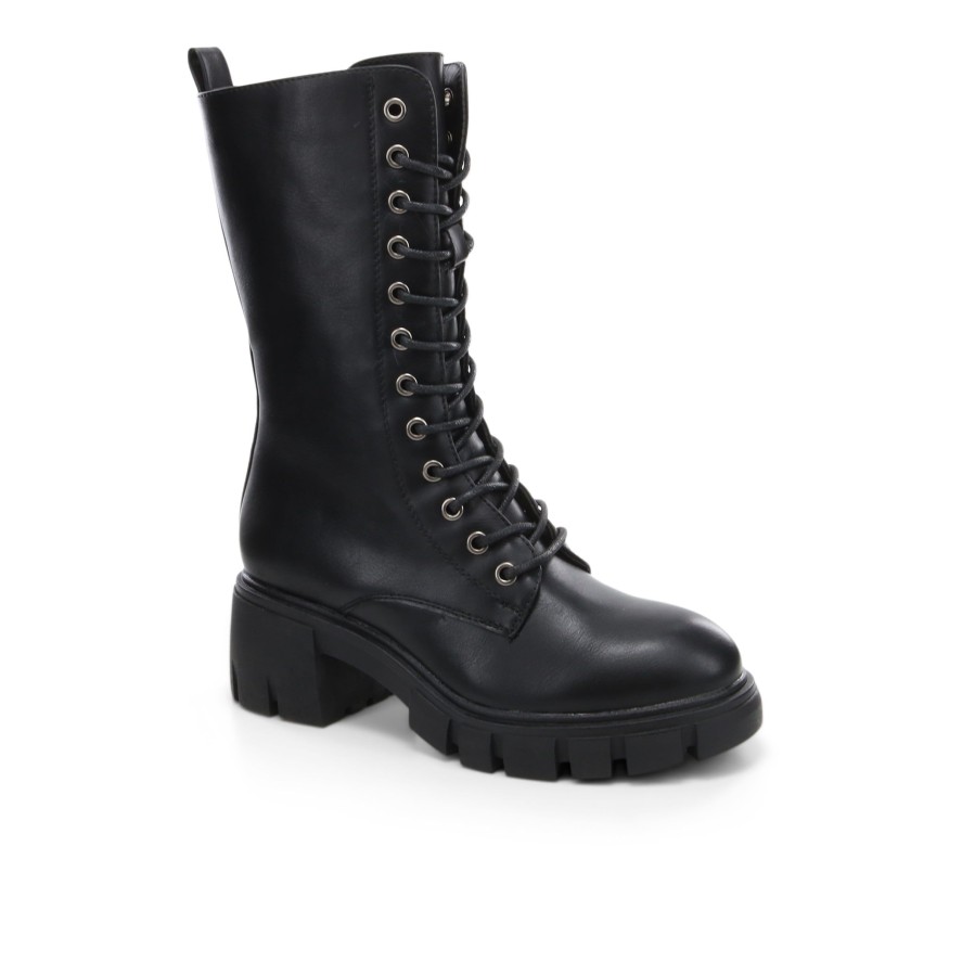 Women'S Number One Shoes Calf High | Oakly Boots Black