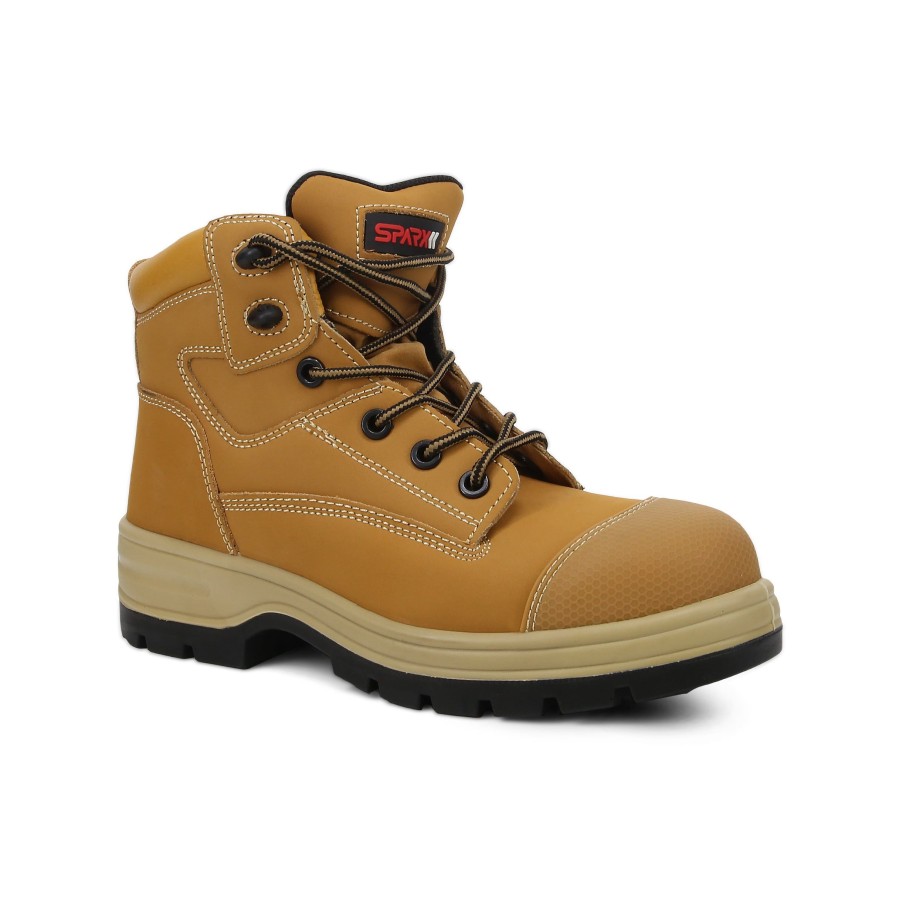 Men'S Number One Shoes Safety | Ignition Safety Boots Wheat