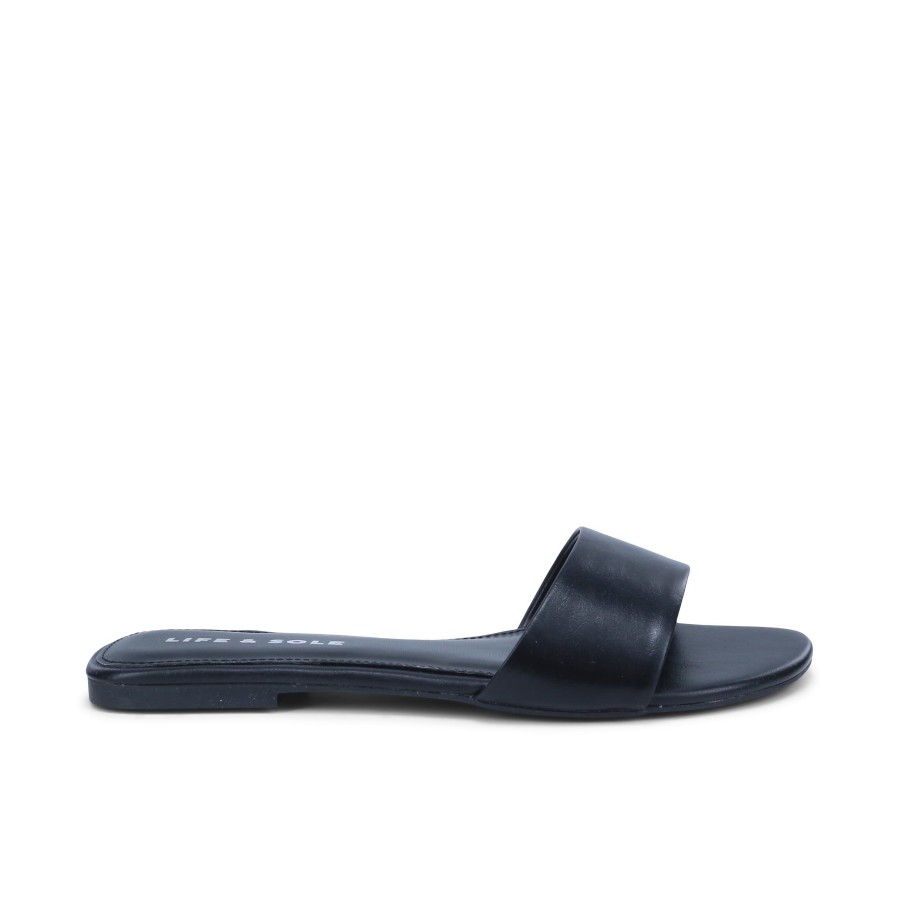 Women'S Number One Shoes Slides | Capri Women'S Slides Black