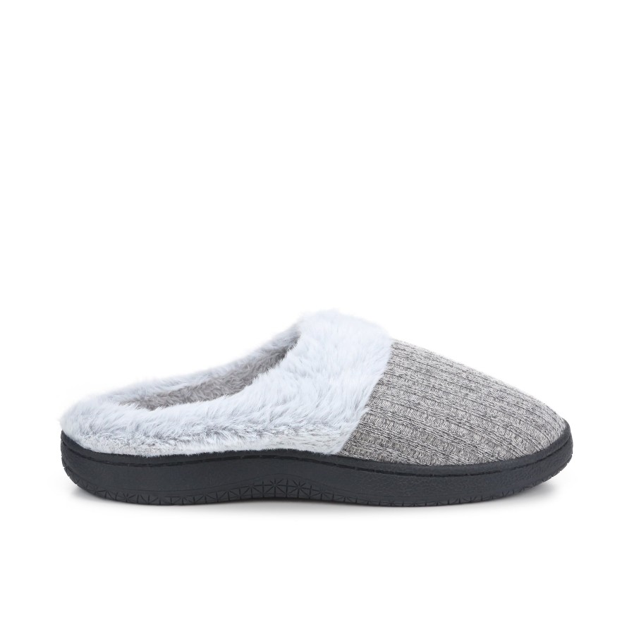 Men'S Number One Shoes Slip On Scuffs | Perry Slipper Scuffs Grey