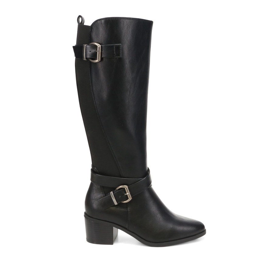 Women'S Number One Shoes Knee High | Paloma Rossi Kelsey Knee High Boots Black