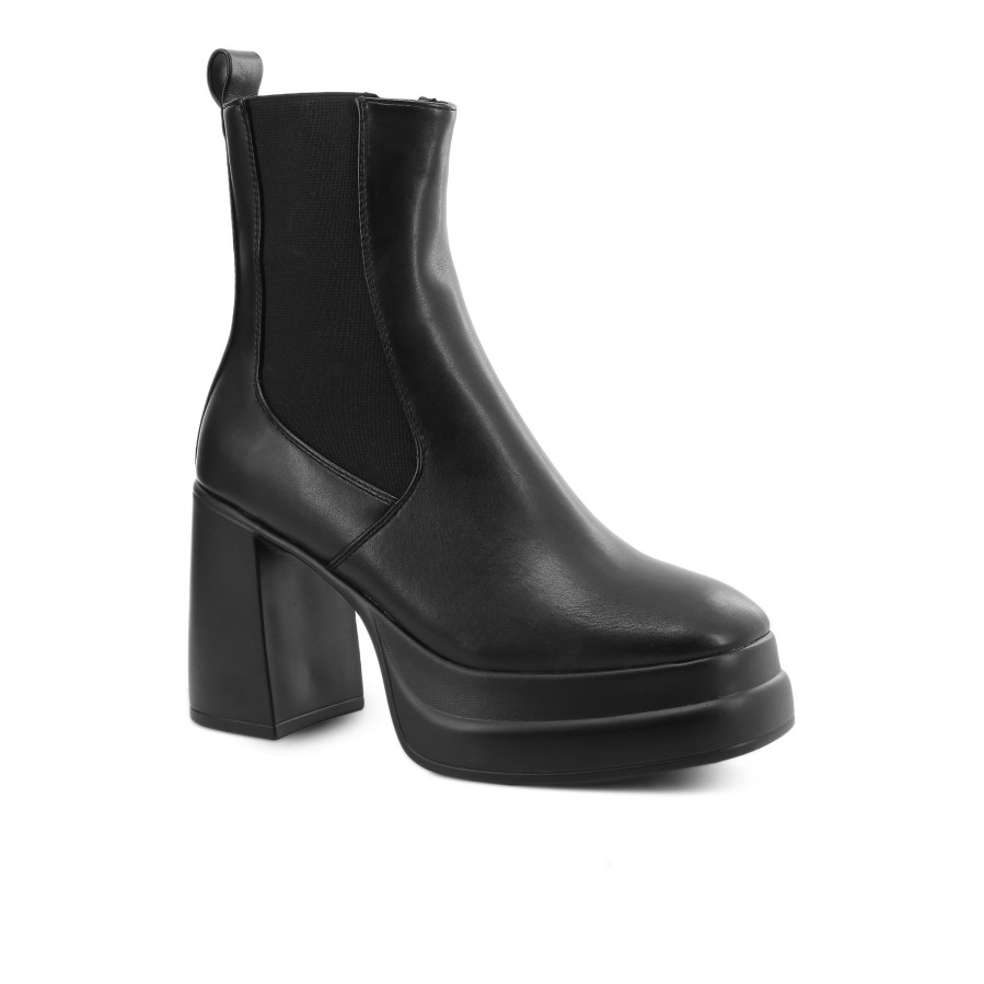 Women'S Number One Shoes Ankle | Zeppelin Platform Boots Black