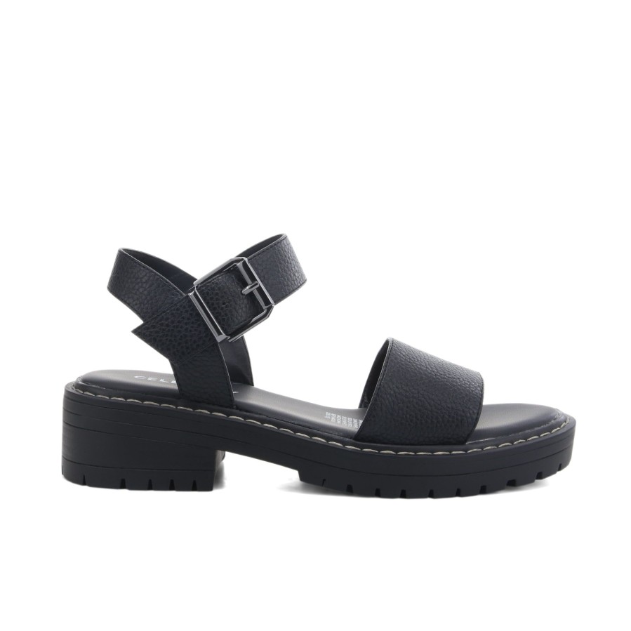 Women'S Number One Shoes Flats | Sepi Sandals Black