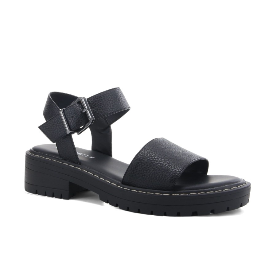 Women'S Number One Shoes Flats | Sepi Sandals Black