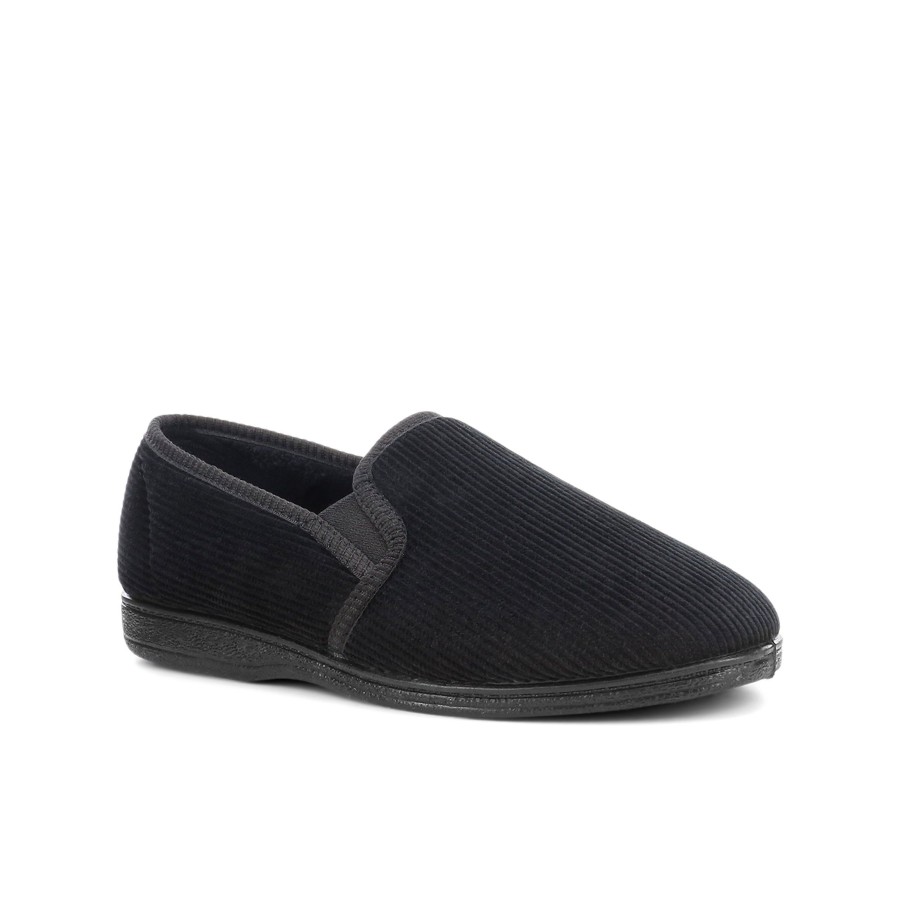 Men'S Number One Shoes Closed Slippers | Grosby Blake Slippers Black