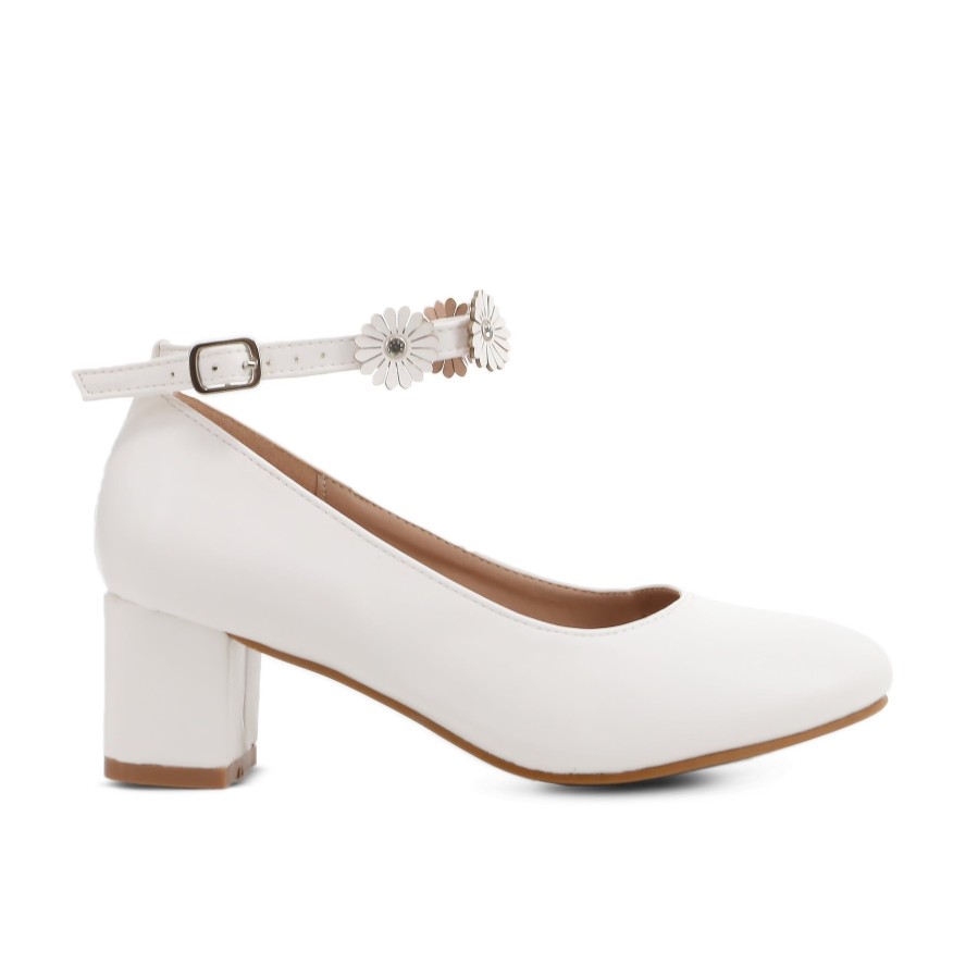 Kids' Number One Shoes Shoes | Gemma Kids' Block Heels White