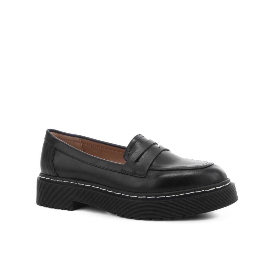 Women'S Number One Shoes Loafers | Collins Loafers Black