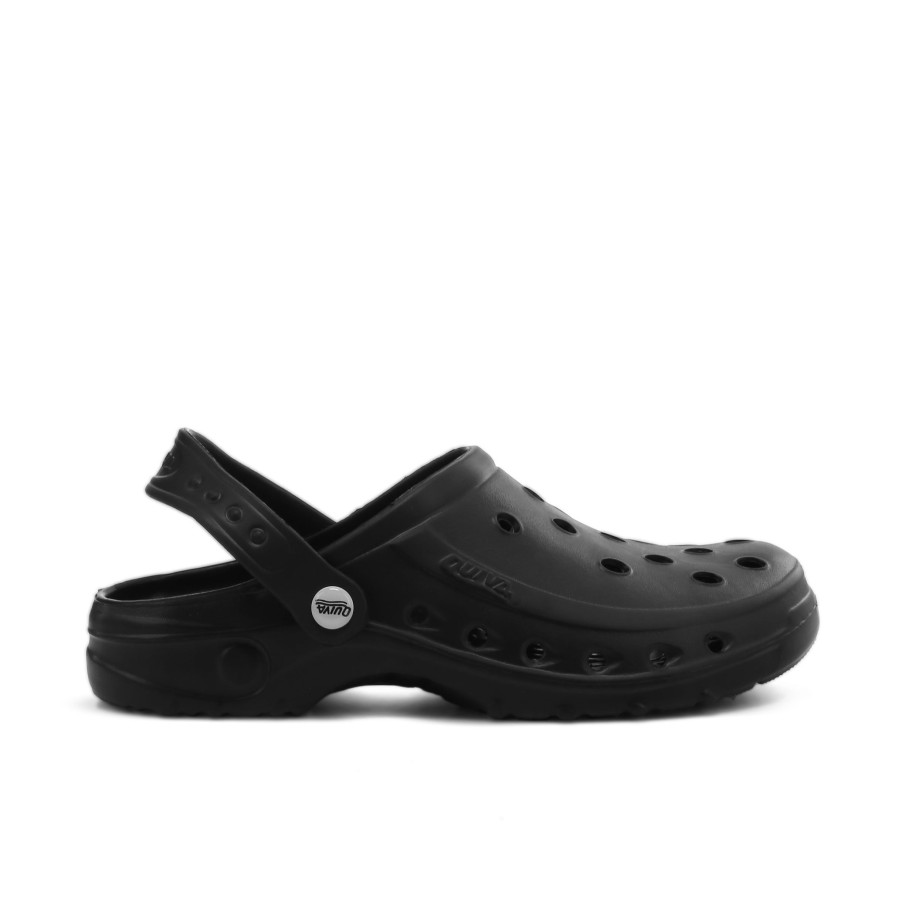 Men'S Number One Shoes Slides | Quiva Scuffs - Adults Black