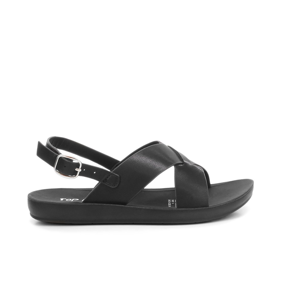 Kids' Number One Shoes Sandals | Macey Senior School Sandals Black