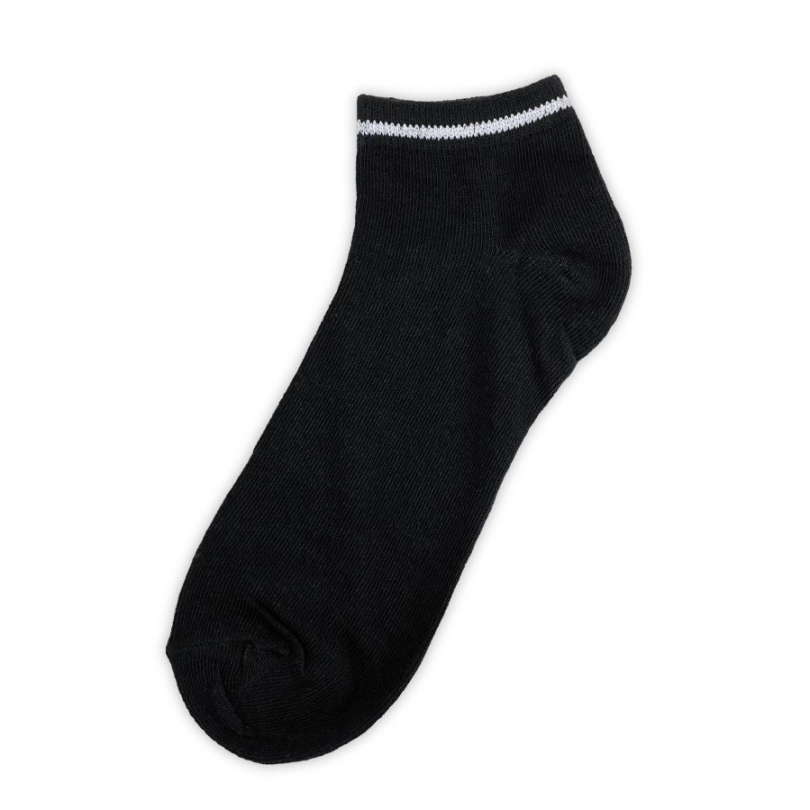 Women'S Number One Shoes Socks | Pinnacle Stripe Women'S Socks Black