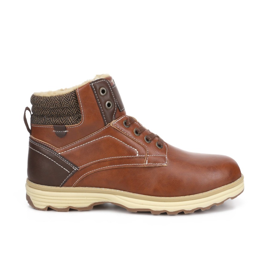 Men'S Number One Shoes Lace Up | Ridge Lace Up Boots Brown