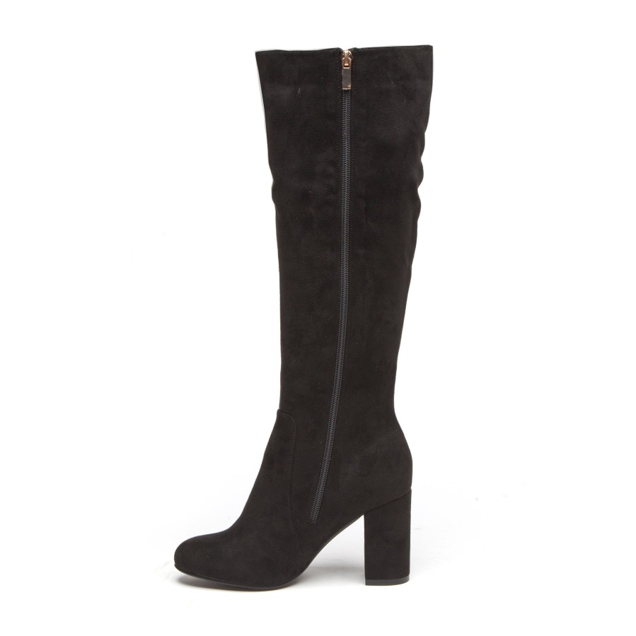 Women'S Number One Shoes Knee High | Step On Air Petra Boots - Wide Fit Black