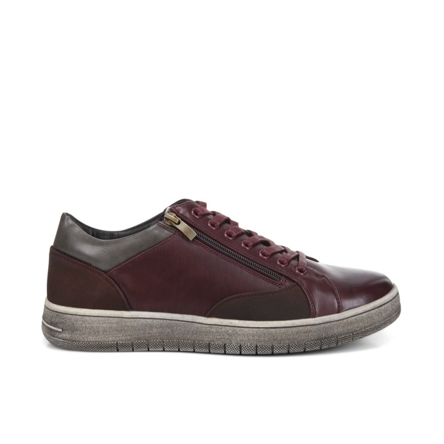 Men'S Number One Shoes Casual | Welsh Lace Up Shoes - Wide Fit Burgundy