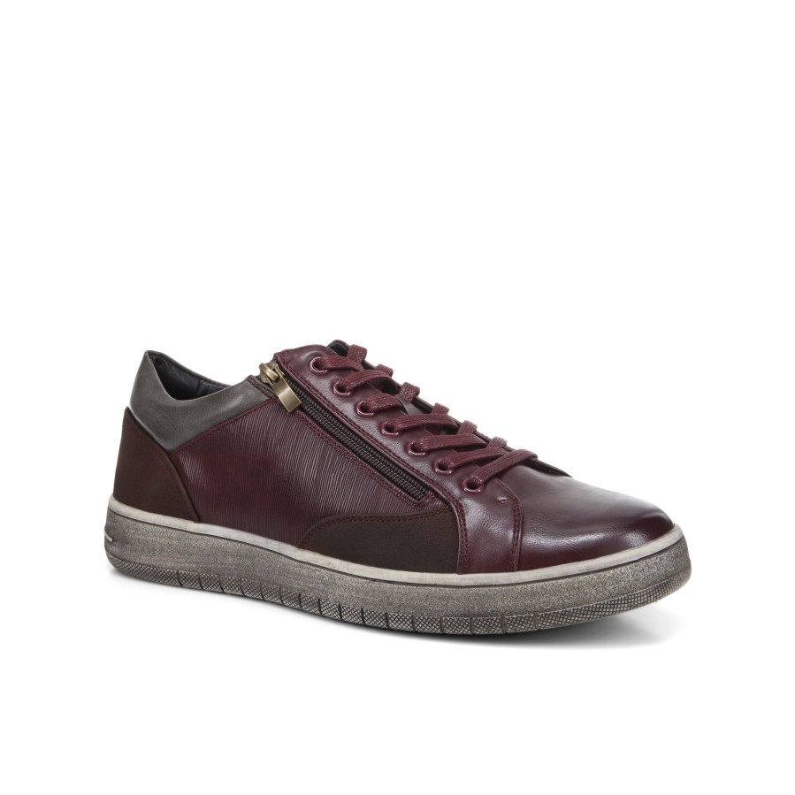 Men'S Number One Shoes Casual | Welsh Lace Up Shoes - Wide Fit Burgundy