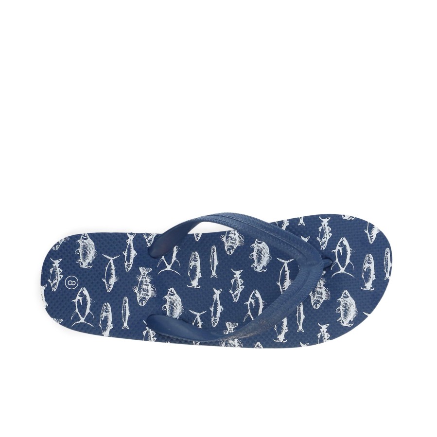 Men'S Number One Shoes Jandals | Gone Fishin Men'S Jandals Navy