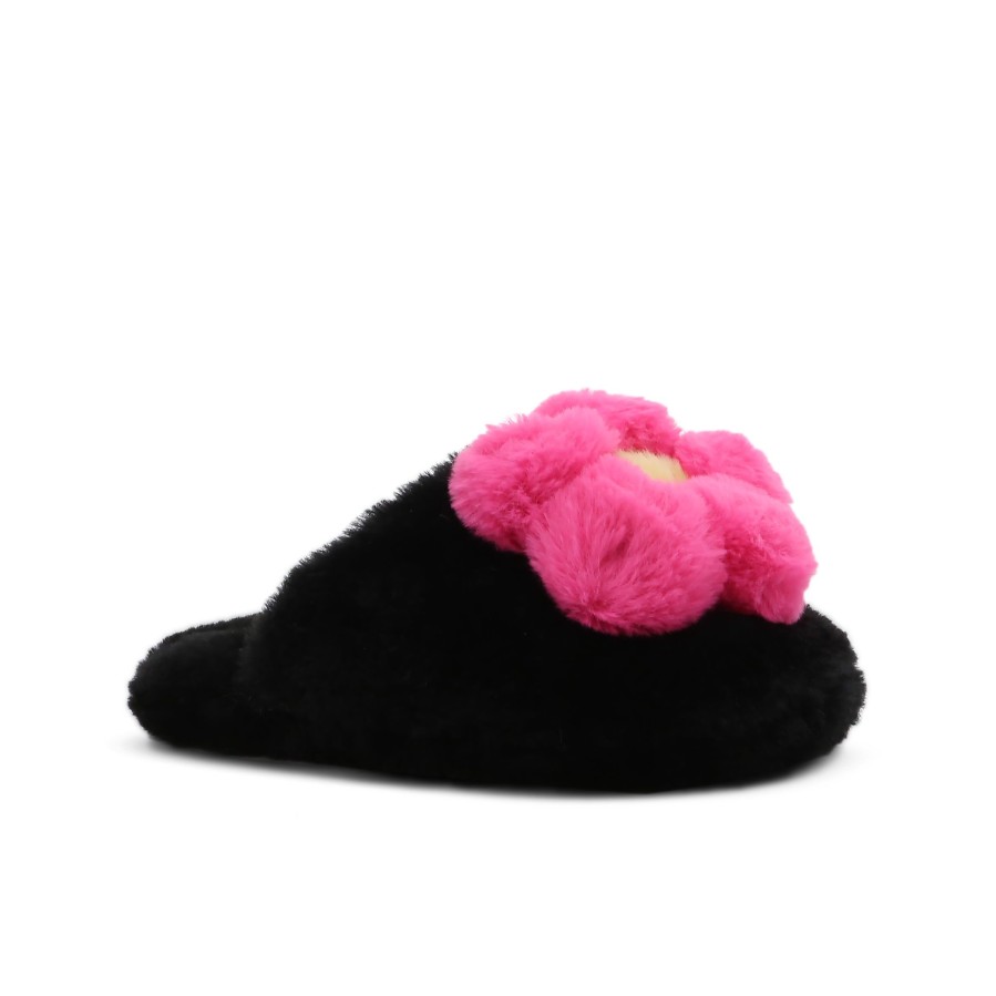 Kids' Number One Shoes Slippers | Daisy Slippers Black