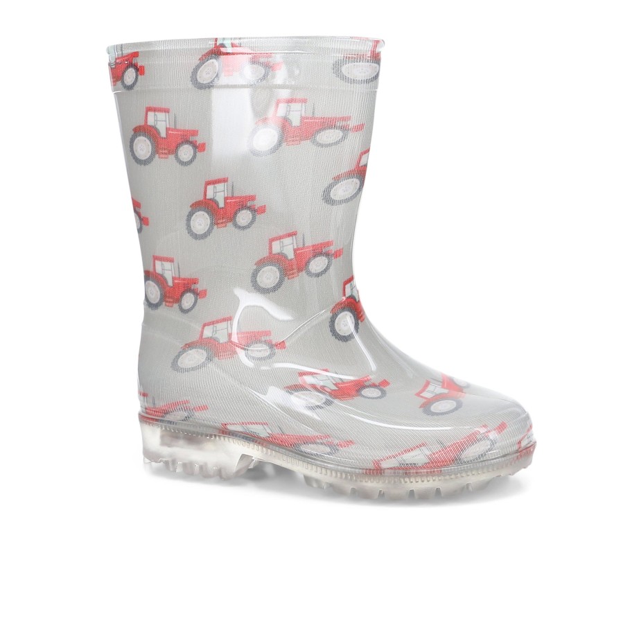 Kids' Number One Shoes Gumboots | Tractor Lights Toddler Gumboots