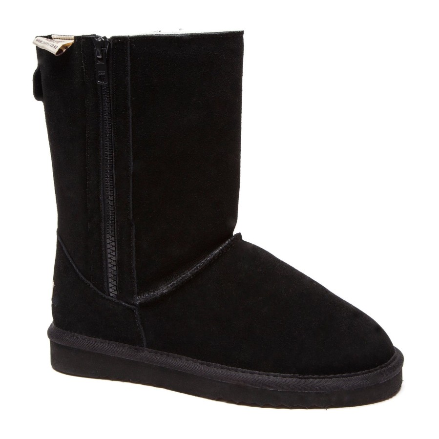 Women'S Number One Shoes Slipper Boots | Sheepz Zipper Leather Slippers