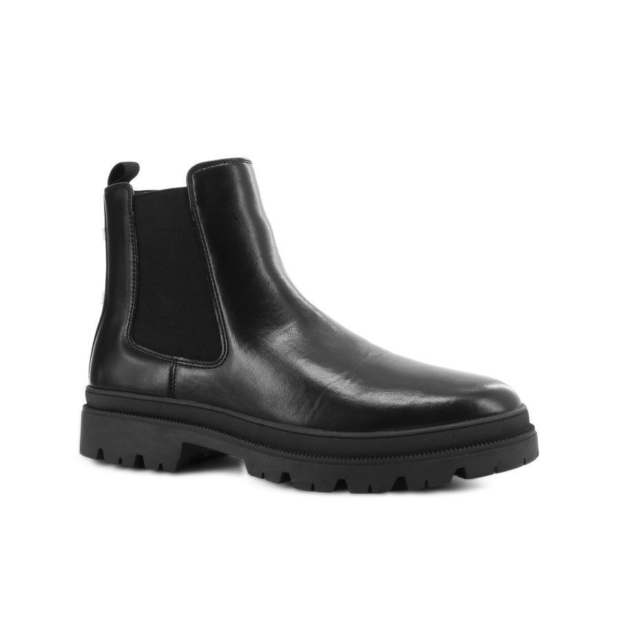 Men'S Number One Shoes Pull On | Bedford Boots Black