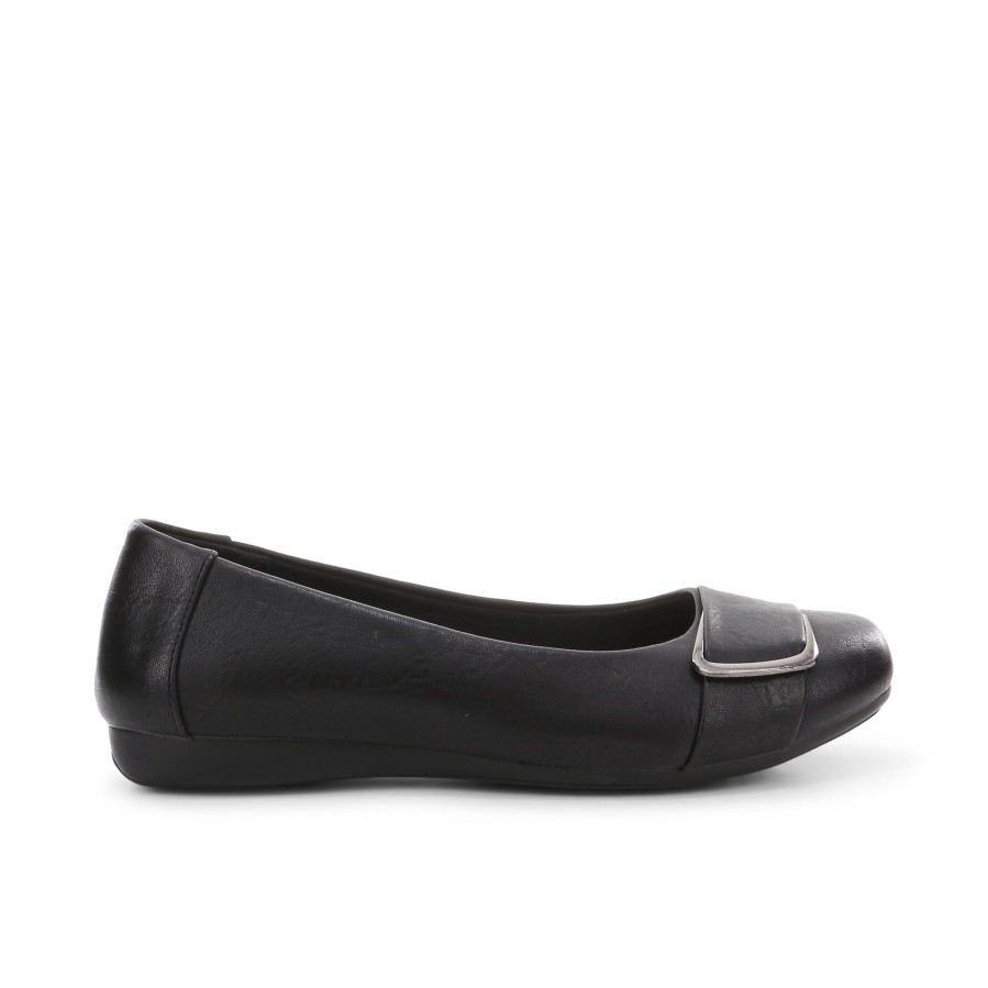 Women'S Number One Shoes Ballet Flats | Grosby Imogen Shoes Black