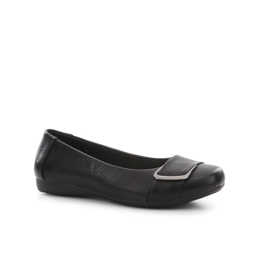 Women'S Number One Shoes Ballet Flats | Grosby Imogen Shoes Black