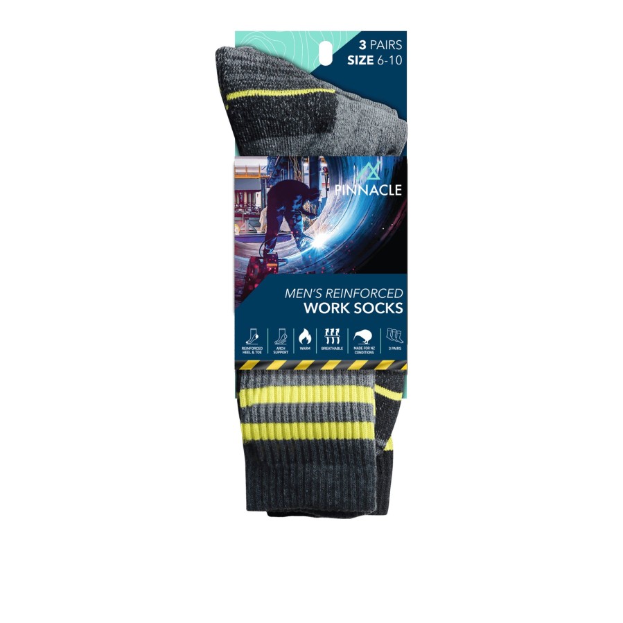 Men'S Number One Shoes Socks | Pinnacle Men'S Work Socks Grey