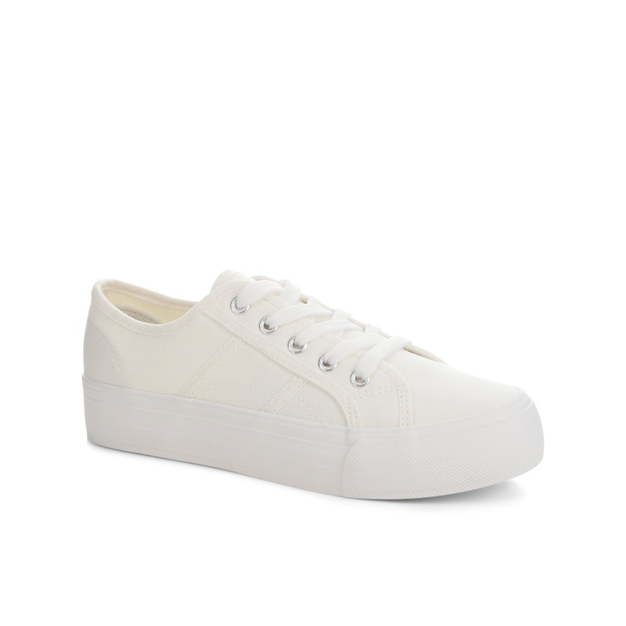 Women'S Number One Shoes Lifestyle | Holly Canvas Sneakers White