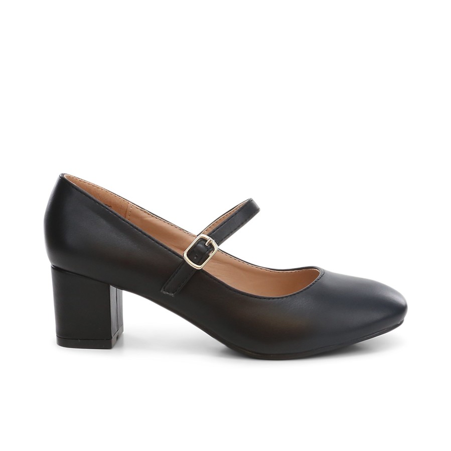 Kids' Number One Shoes Shoes | Grace Kids' Block Heels Black