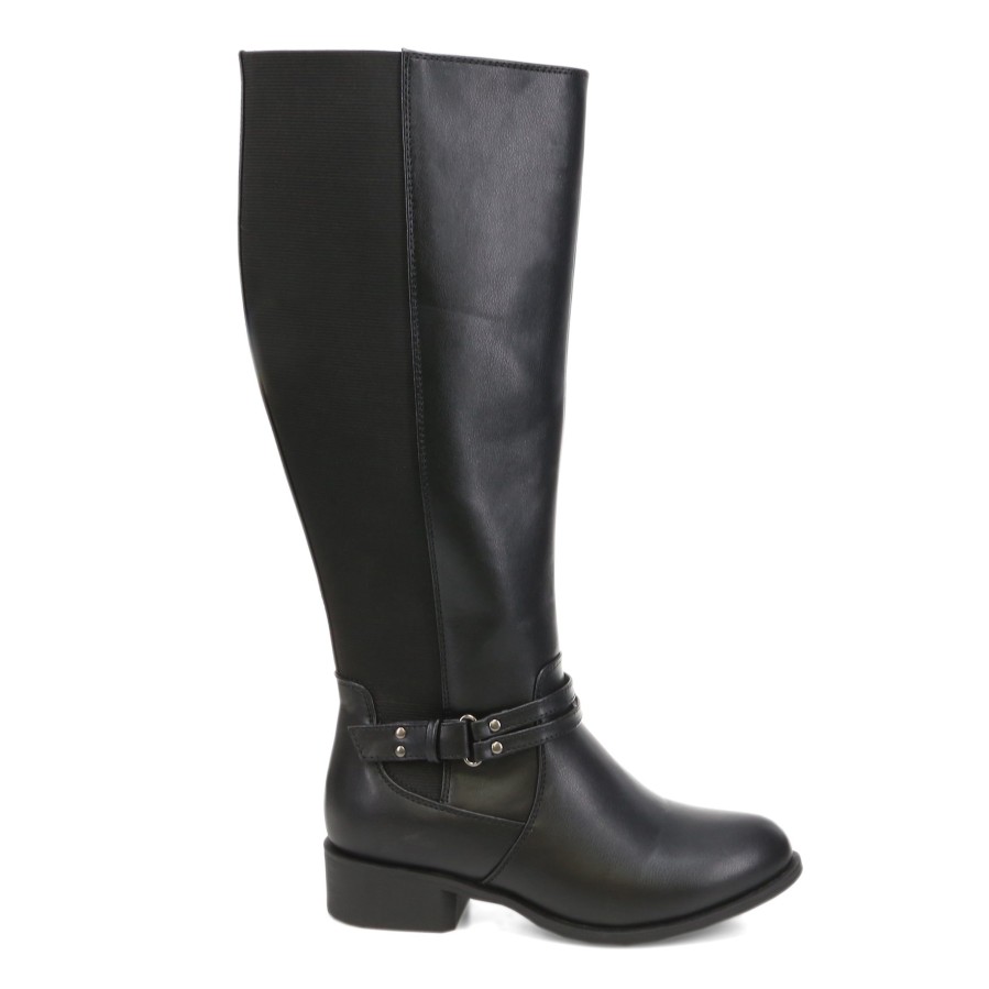 Women'S Number One Shoes Knee High | Eden Knee High Boots - Wide Fit Black