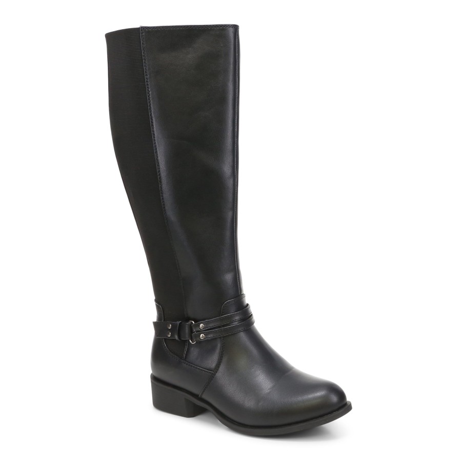 Women'S Number One Shoes Knee High | Eden Knee High Boots - Wide Fit Black