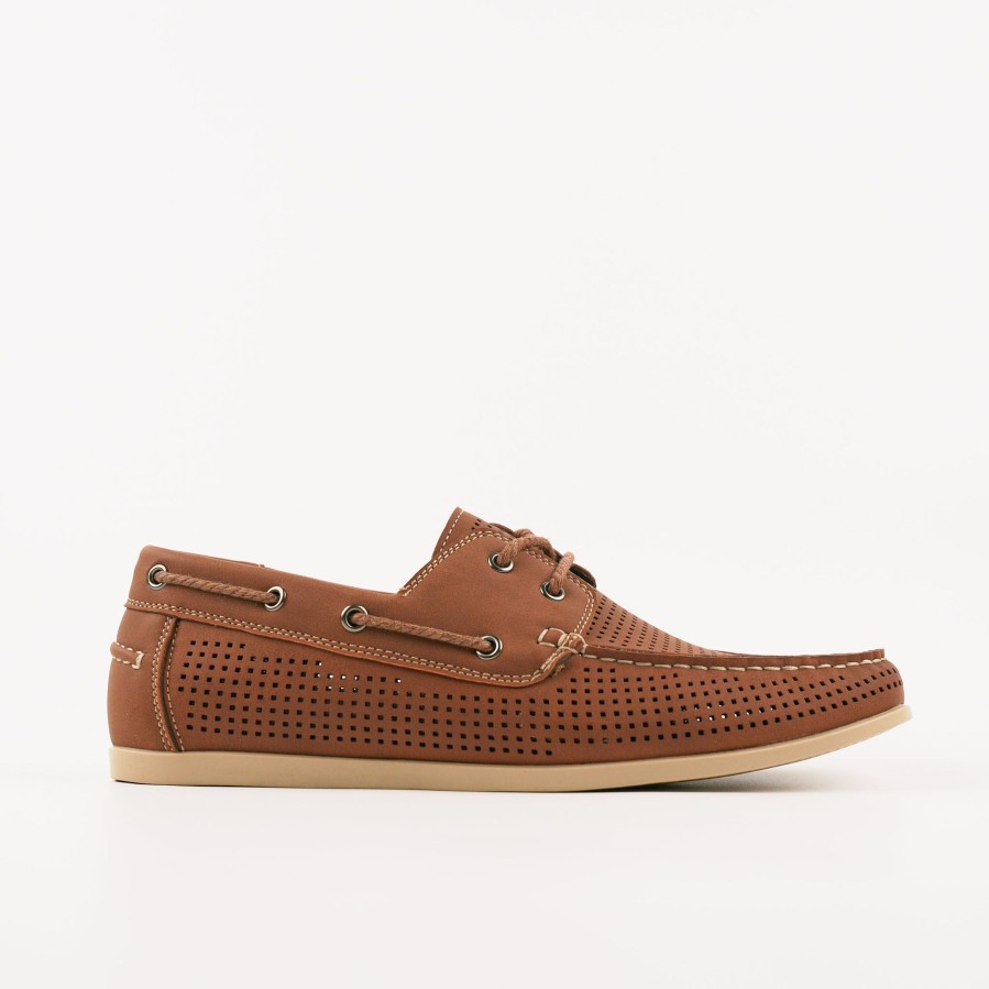 Men'S Number One Shoes Casual | Pierre Boat Loafers Tan