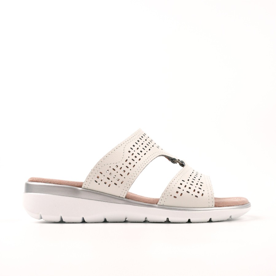 Women'S Number One Shoes Leather | Bianca Leather Slides