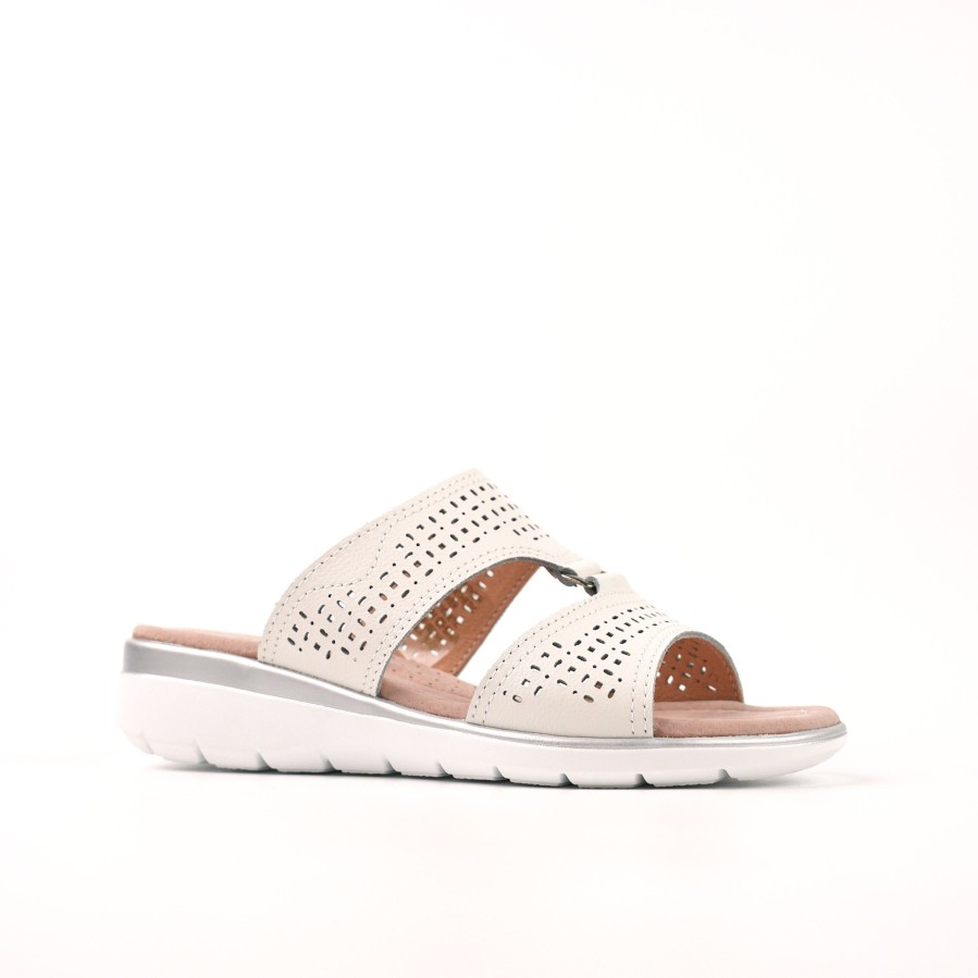 Women'S Number One Shoes Leather | Bianca Leather Slides