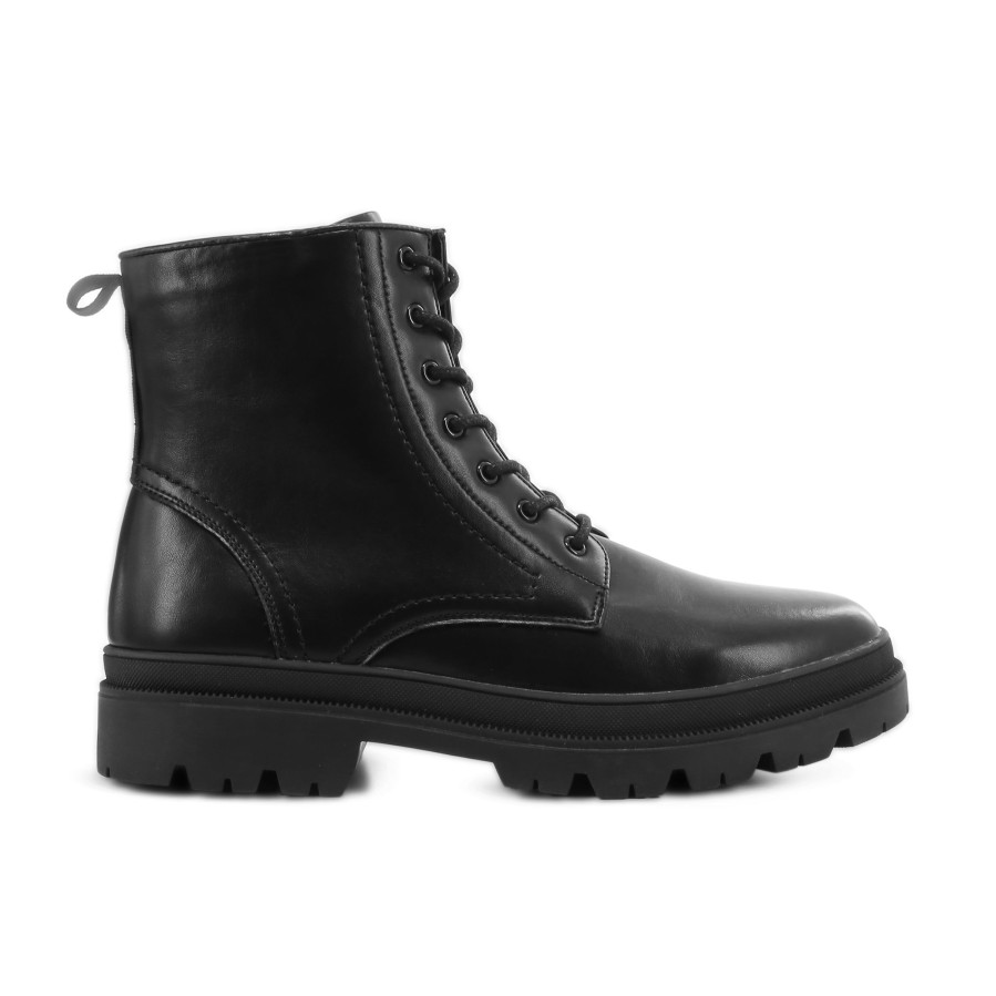 Men'S Number One Shoes Lace Up | Bronx Boots Black