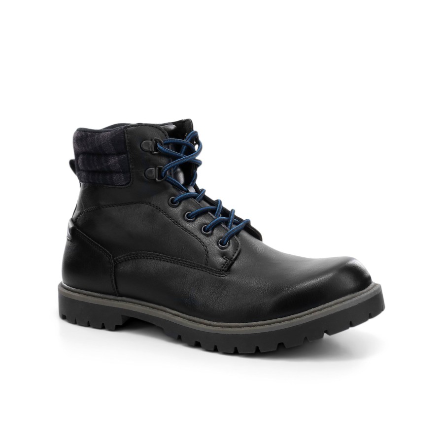 Men'S Number One Shoes Lace Up | Cruz Lace Up Boots Black