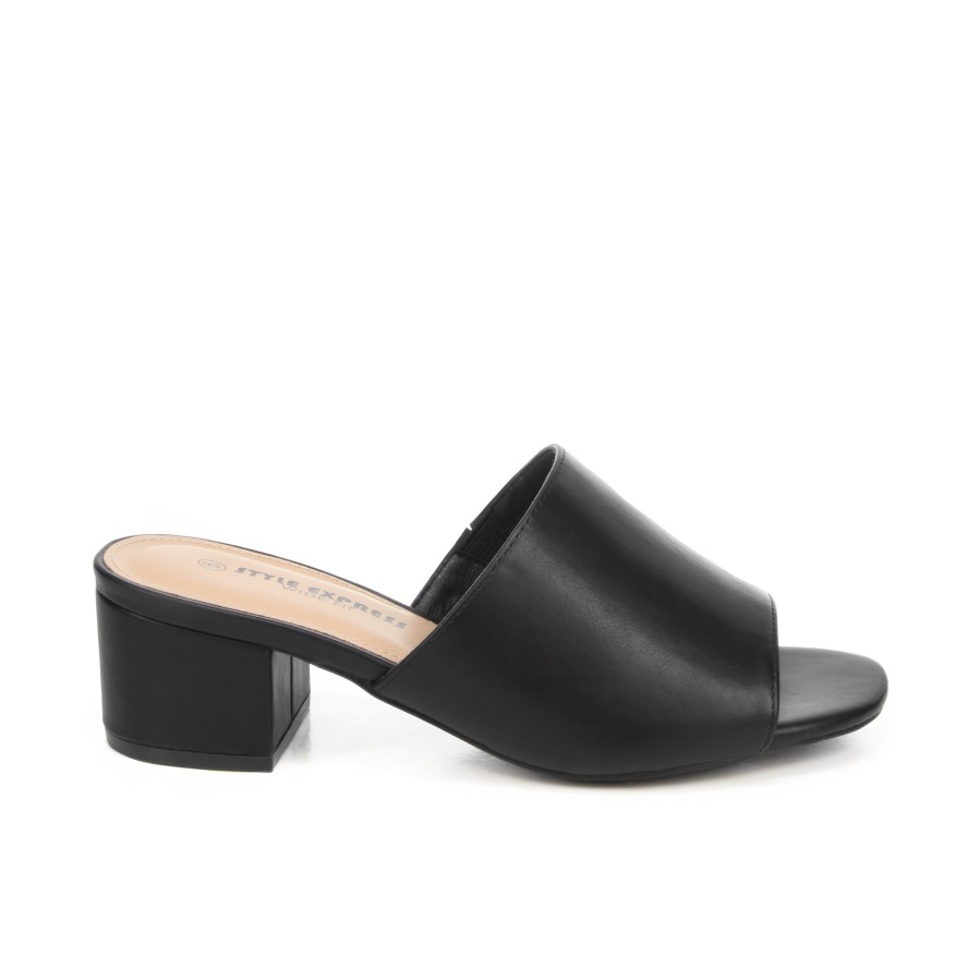 Women'S Number One Shoes Mules | Gracie Block Heels - Wide Fit