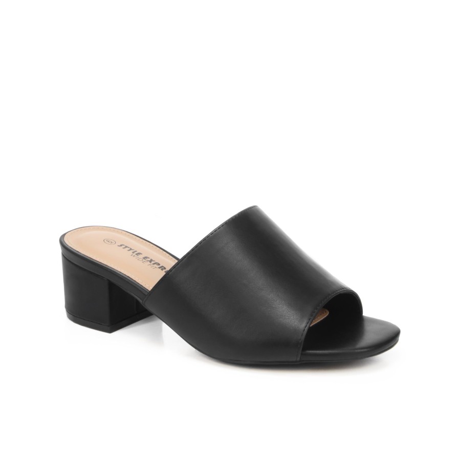 Women'S Number One Shoes Mules | Gracie Block Heels - Wide Fit