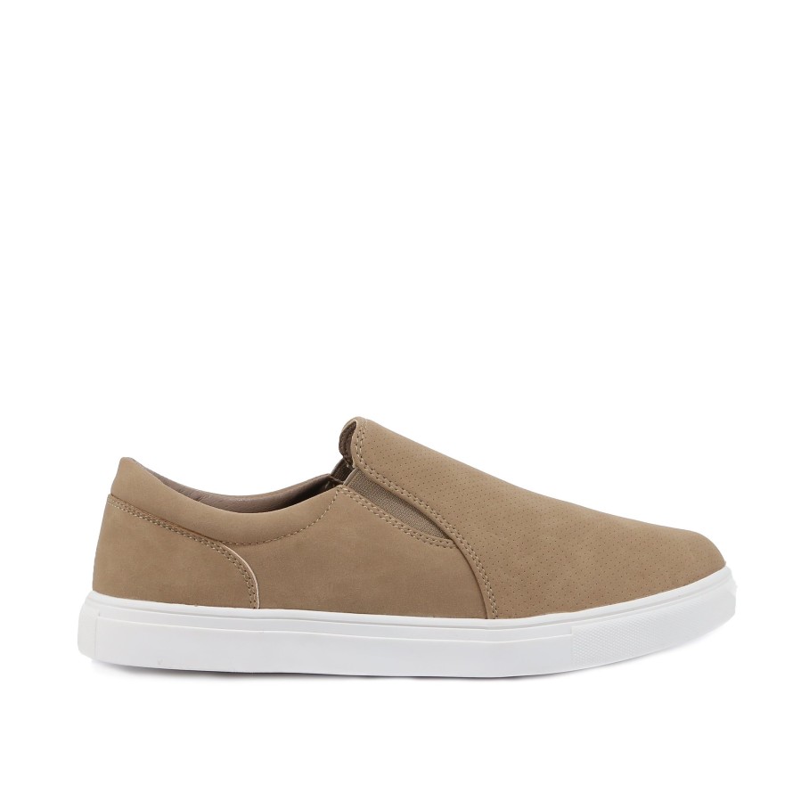 Men'S Number One Shoes Casual | Orlando Slip On Men'S Sneakers Tan