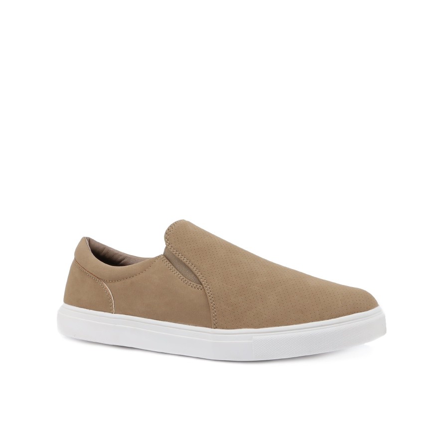 Men'S Number One Shoes Casual | Orlando Slip On Men'S Sneakers Tan