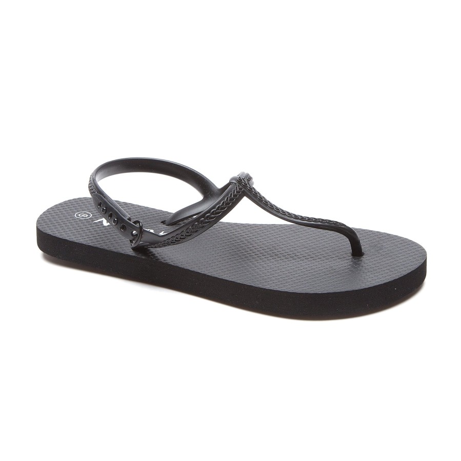 Kids' Number One Shoes Sandals | Strappy Senior School Sandals Black