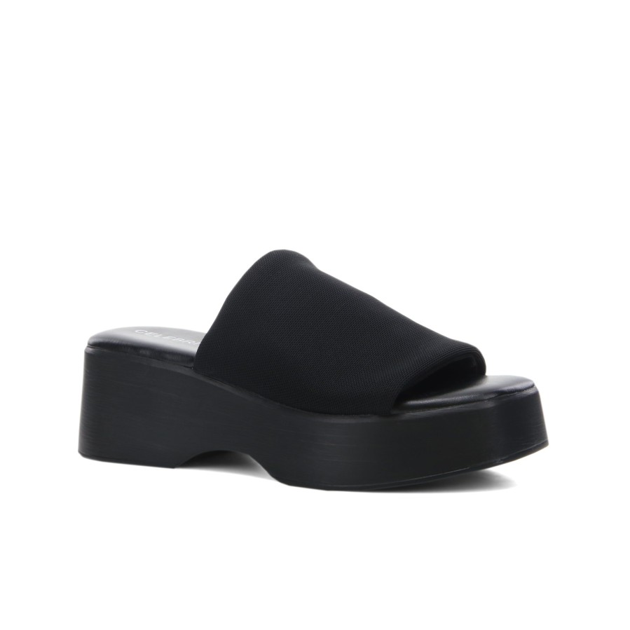 Women'S Number One Shoes Wedges | Paxton Slides Black