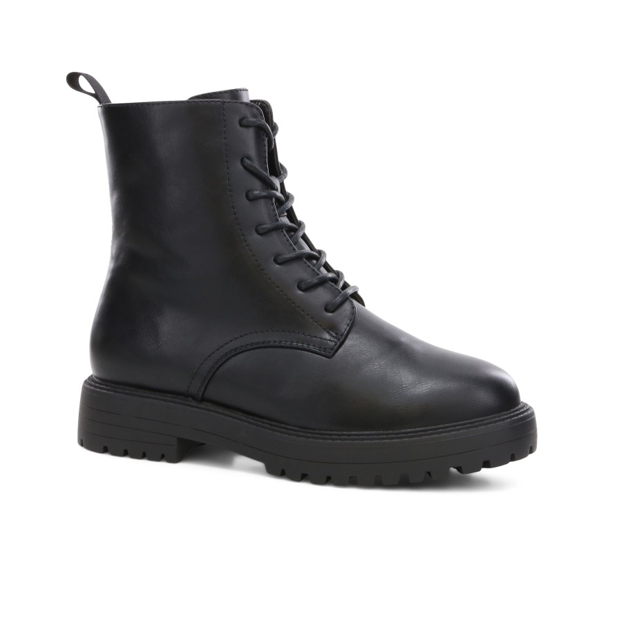 Women'S Number One Shoes Ankle | Fox Wide Fit Boots Black