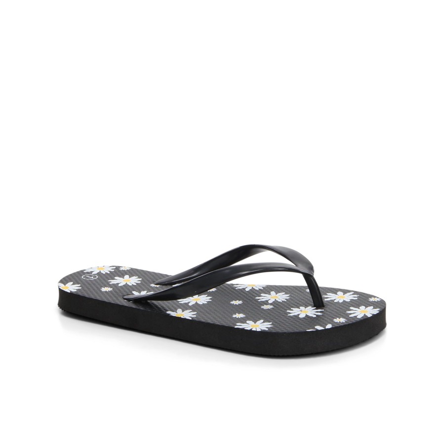 Kids' Number One Shoes Jandals | Ditzy Daisy Kids' Jandals Black