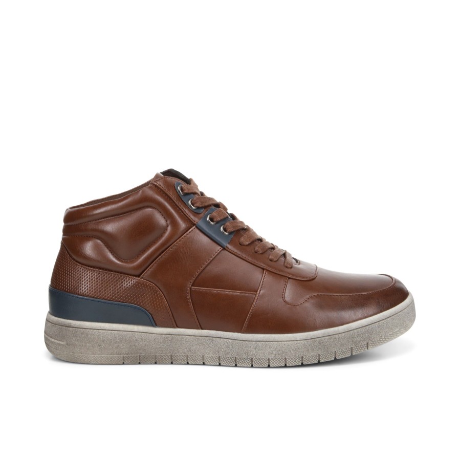 Men'S Number One Shoes Casual | Wilson High Top Sneakers - Wide Fit Tan