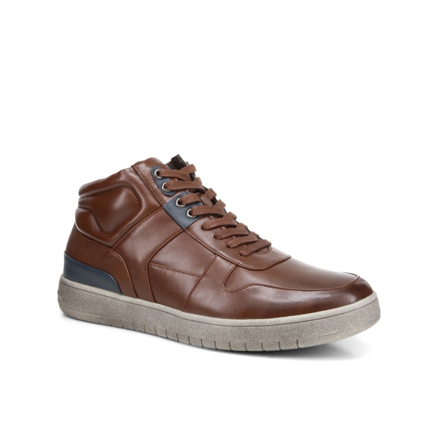 Men'S Number One Shoes Casual | Wilson High Top Sneakers - Wide Fit Tan