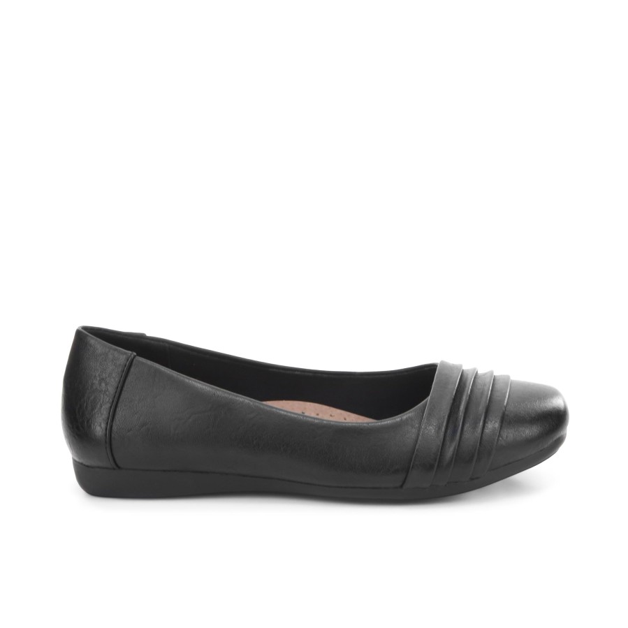 Women'S Number One Shoes Ballet Flats | Grosby Leah Shoes Black